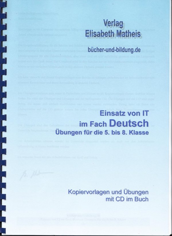 Deutsch Übungen für die 5. bis 8. Klasse mit CD